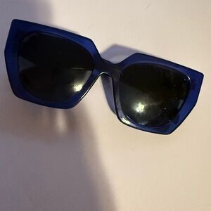 Blue Oversized Sunglasses